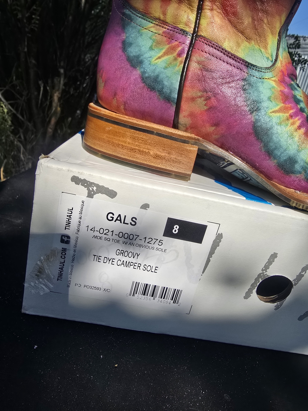 Tin Haul Groovy Tie Dye Cowboy Boots - Picture 5 of 7